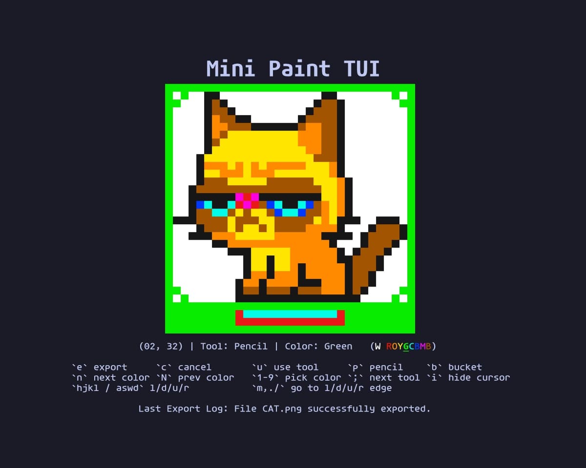 Mini Paint TUI